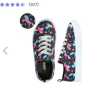 Brand New Rainbow Unicorn Sneakers sz 12 by FabKids Unisex Boys Girls